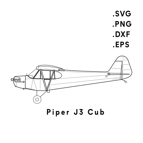 Piper J3 Cub SVG