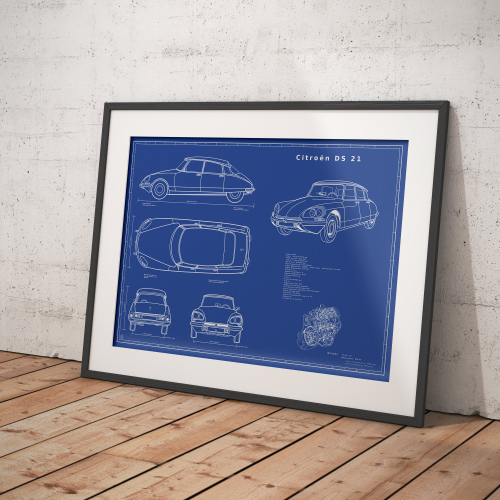 Citroen DS 21 Car Blueprint