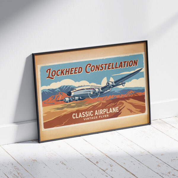 lockheed constellation airplane poster