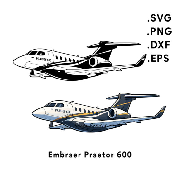 embraer praetor 600 svg airplane vector