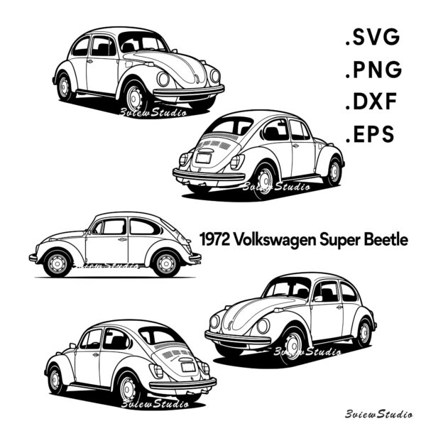volkswagen super beetle svg bundle