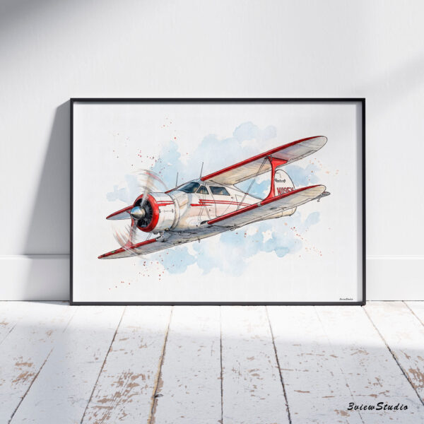 set of 4 airplane art prints