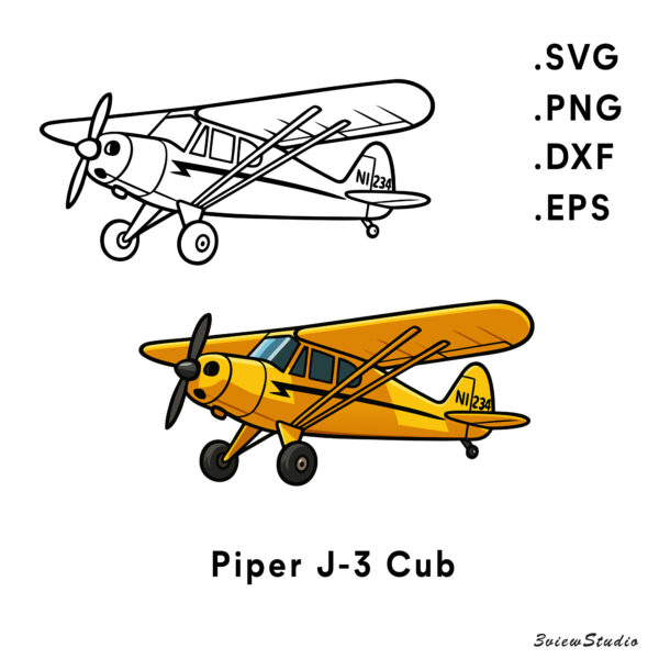 piper j3 cub svg