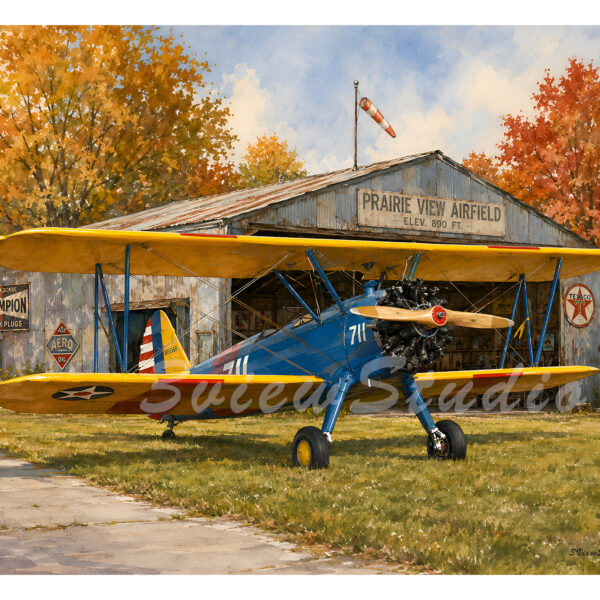 boeing a75n1 stearman biplane